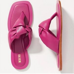 NWT Maeve Pink Puffy Bow Slide Sandals size 6